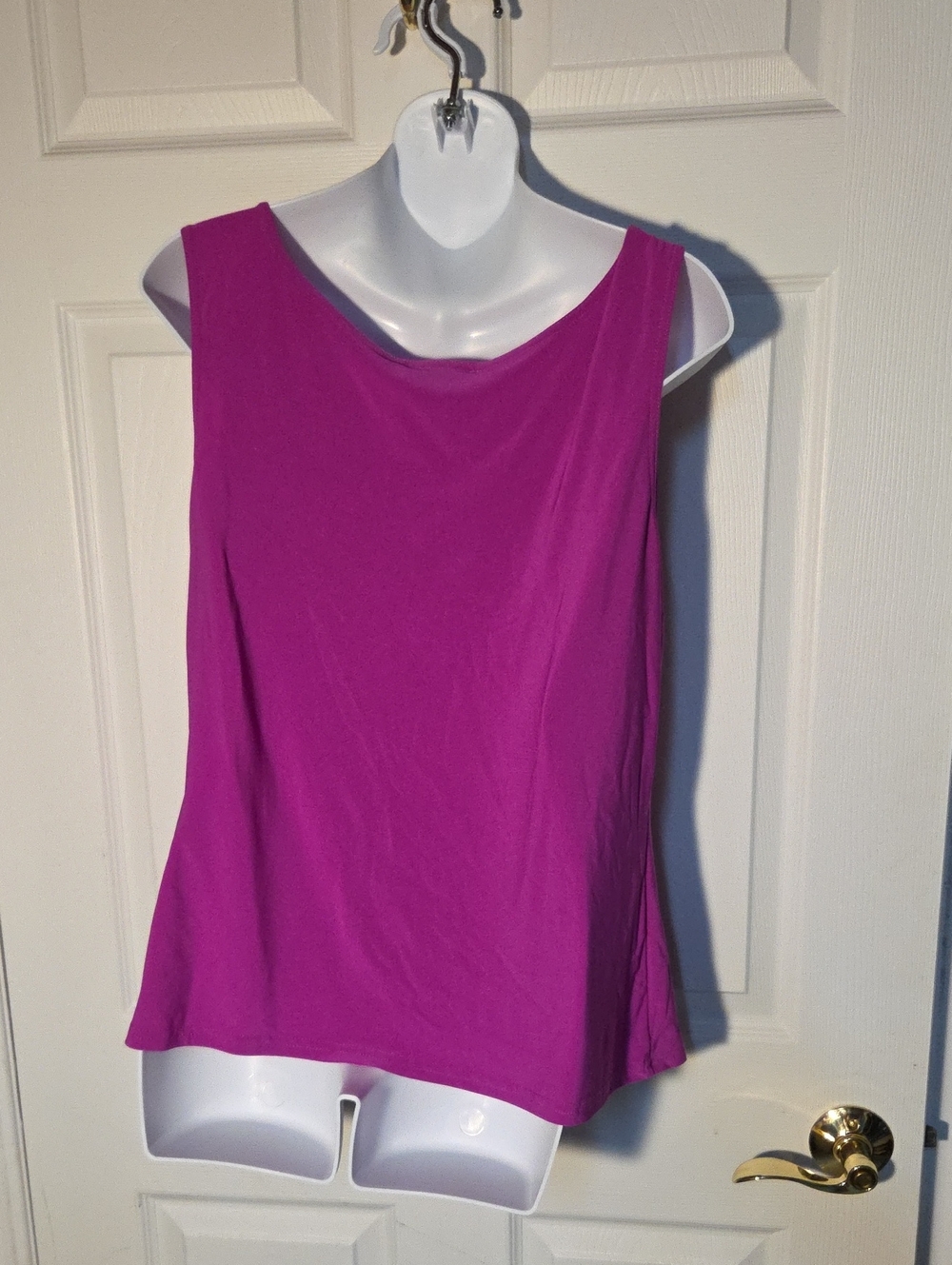 Joseph Ribkoff Scoop Neck Tank Top - Magenta Fuscia Sz 16 - Picture 2 of 5